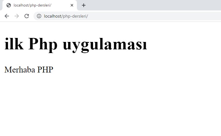 xampp-php çalıştırma